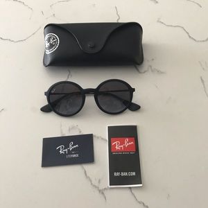 Ray Ban RB42222 black mattee round sunglasses